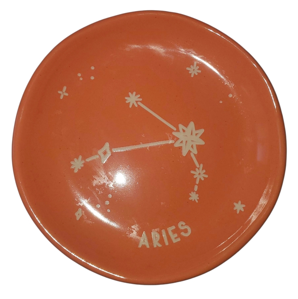 Kohl's Design Clique Astrology Trinket Tray ORANGE Aries